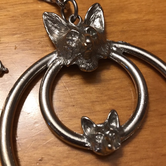 Very cool vintage fox pendant chain necklace - Picture 6 of 7